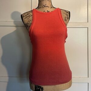 Women's Orange/Red Sleeveless Top
